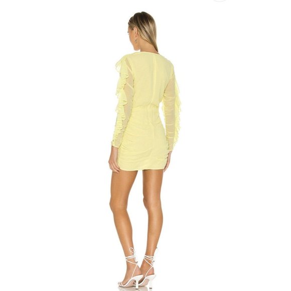 NBD Indira Mini Dress Pastel Yellow Party Cocktail - Picture 3 of 7
